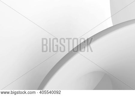 Shinny White Abstract 3d Distorted Wave Shape
