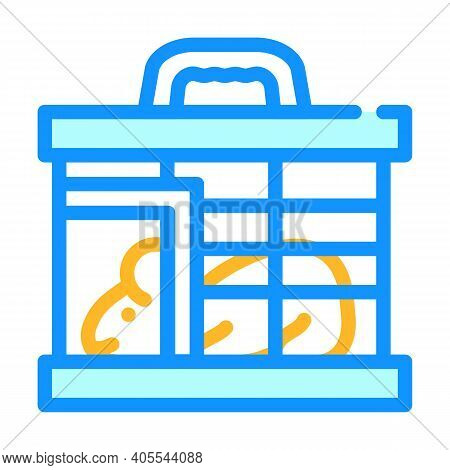 Mouse For Testing Vaccine Color Icon Vector Illustration