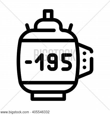 Dewar Vessel Line Icon Vector Illustration Flat
