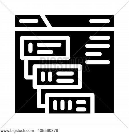 Stages Of Communiction Operator Of Call Center Glyph Icon Vector Illustration