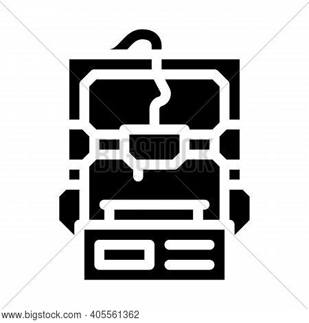 Entry Level 3d Printer Glyph Icon Vector Illustration