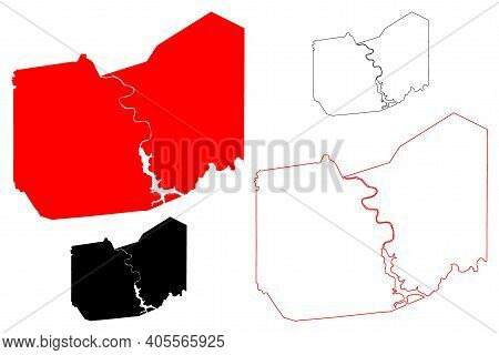 Taylor County, State Of West Virginia (u.s. County, United States Of America, Usa, U.s., Us) Map Vec