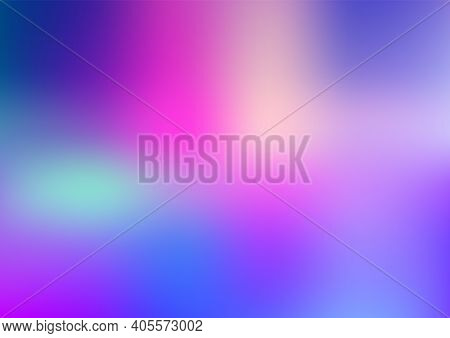 Pale Blue Background. Light Blur Backdrop. Delicate Pattern. Abstract Sky. Vector Holographic Textur