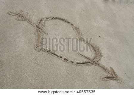 Corazón en la arena