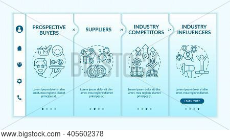 Collaborative Creation Participants Onboarding Vector Template. Suppliers. Industry Influencers, Riv