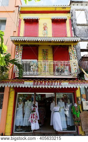 Fort De France, Martinique Island-december 22, 2020 : Souvenir And Gift Shop Bamboutik Located In Th