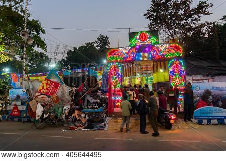 Kolkata, West Bengal, India - 12th January 2020 : The Gateway Of Gangasagar Transit Camp At Babughat