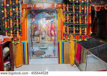 Jaisalmer, Rajasthan, India - 15th October 2019 : Goddess Tanot At Tanot Mata Mandir At India Pakist