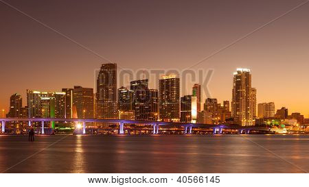 Miami bei Sonnenuntergang