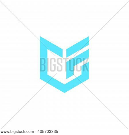 Abstract Letter Mf Emblem Badge Flat Logo Vector