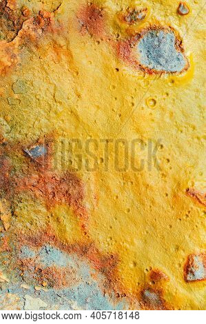 Abstract Textures And Formations On The Banks Of Rio Tinto River, Andalusia Spain.