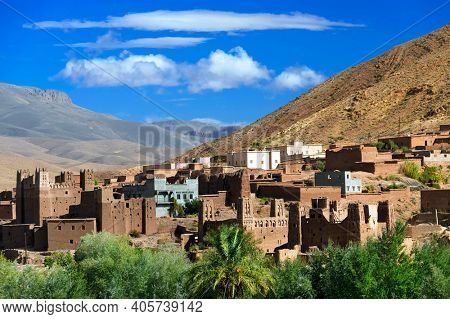Village in the Atlas mountains, Morocco, Africa
