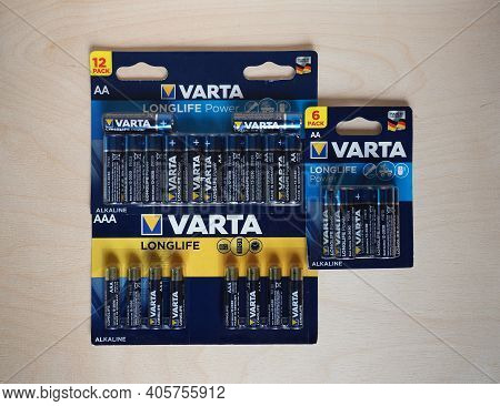 Hannover - Circa January 2021: Varta Packet Of Batteries