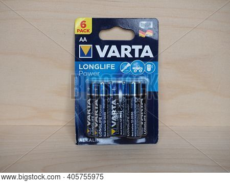 Hannover - Circa January 2021: Varta Packet Of Batteries