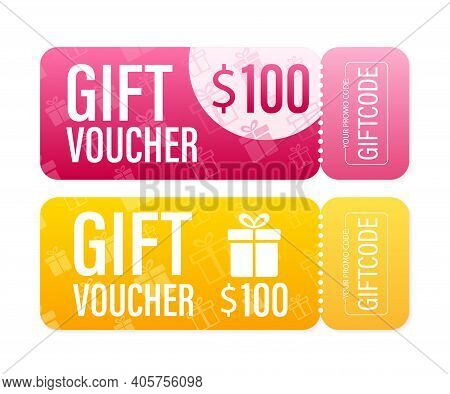 Different Modern Birthday Card With Red Giftcode For Banner Design. Giftcode In Modern Style. Christ