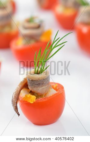 Plněné cherry rajčaty