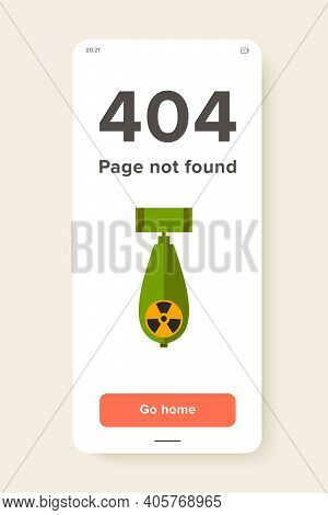 Atomic Bomb With Radiation Sign. Explosion, Destruction, Terror. Bomb Concept. Can Be Used For Topic