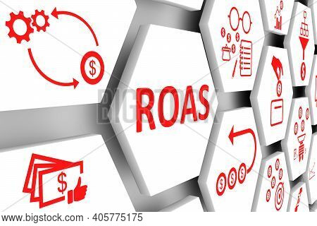 Roas Concept Cell Background 3d Render Illustration