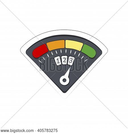 Gauge Credit Infographic, Finance Rate Good, High Level Score, Indicator To Report Customer Rating, 