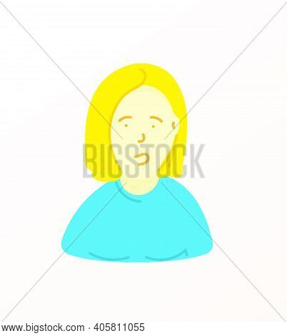 Sketchy Style Artistic Character. Woman With Yellow Sweeter