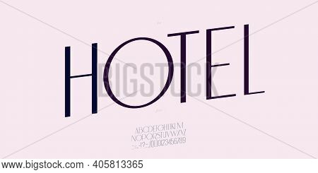 Classic Font Sans Serif Style Modern Typography Letters And Number. Uppercase And Lowercase Letters.