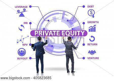 Businessman in private equity concept