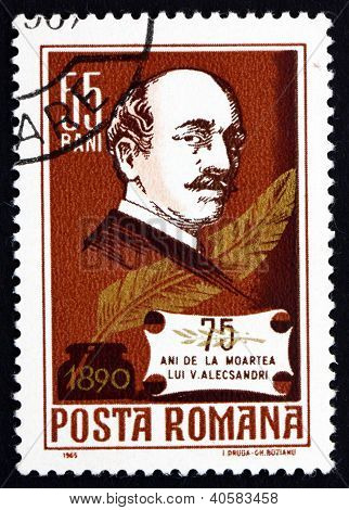 ROMANIA - CIRCA 1931: a stamp printed in the Romania shows Vasile Alecsandri, Statesman and Poet, circa 1931