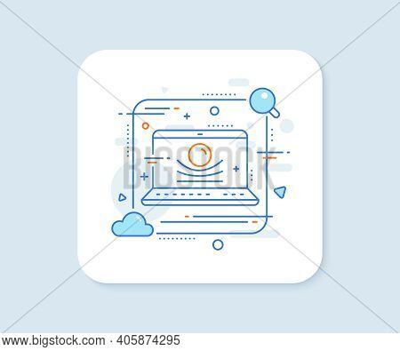 Elastic Material Line Icon. Abstract Vector Button. Resilience Or Flexibility Sign. Flexible Pressur