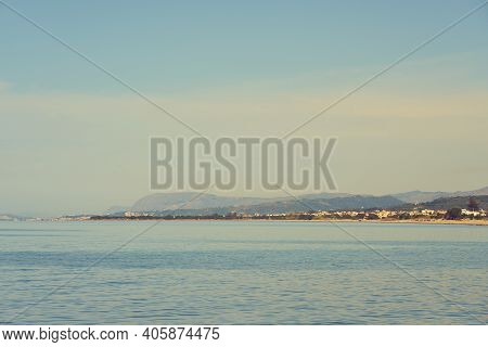 The Mediterranean Coast On The Island Of Crete In Kolimbari.