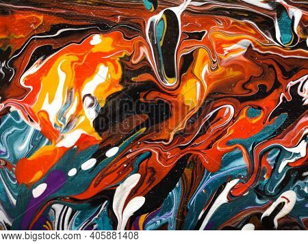 Fliud Art Abstract Trendy Colorful Background, Fashion Wall Paper. Alcohol Ink. Epoxy Resin.marbleiz