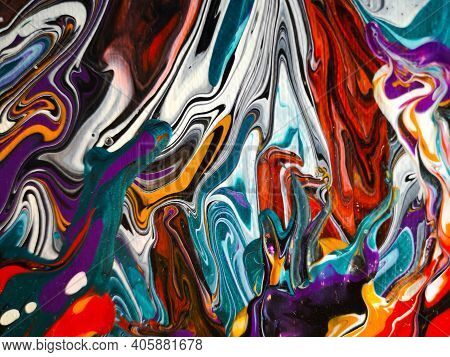 Fliud Art Abstract Trendy Colorful Background, Fashion Wall Paper. Alcohol Ink. Epoxy Resin.marbleiz