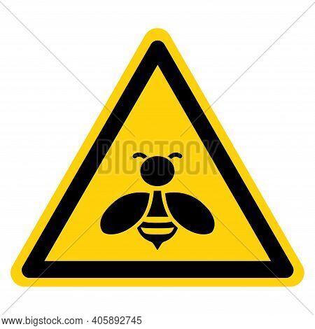 Bee Area Symbol Sign, Vector Illustration, Isolate On White Background Label. Eps10