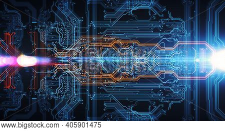 Abstract Technology Background. Modern Technology Background Design Concept. Modern Futuristic Techn