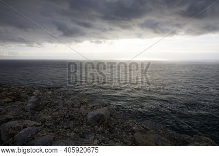 Varigotti (sv), Italy - December 30, 2017: Varigotti Beach, Italian Riviera, Savona, Liguria, Italy