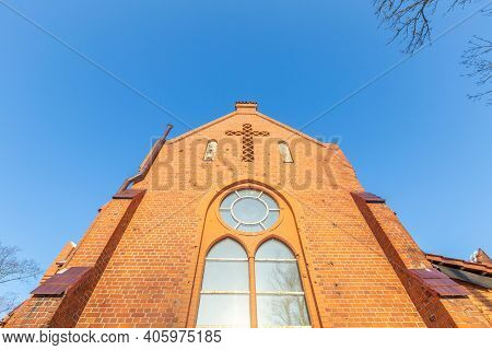 Transfiguration Cathedral On A Winter Day. Zelenogradsk, Russia