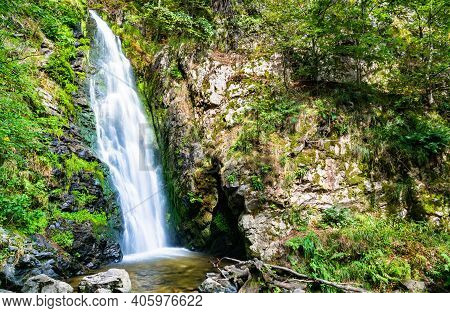 Todtnau Waterfall In The Black Forest Mountains, One Of The Highest Waterfalls In Germany