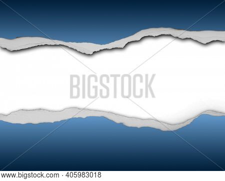 Ripped Blue Paper On Image & Photo (Free Trial) | Bigstock