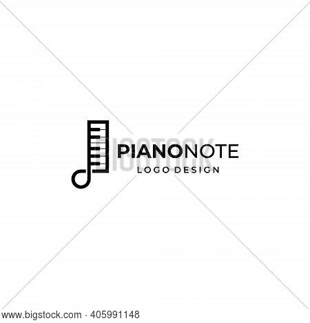 Clean And Unique Logo Of Piano And Music Note On White Background.
Eps 10, Vector.