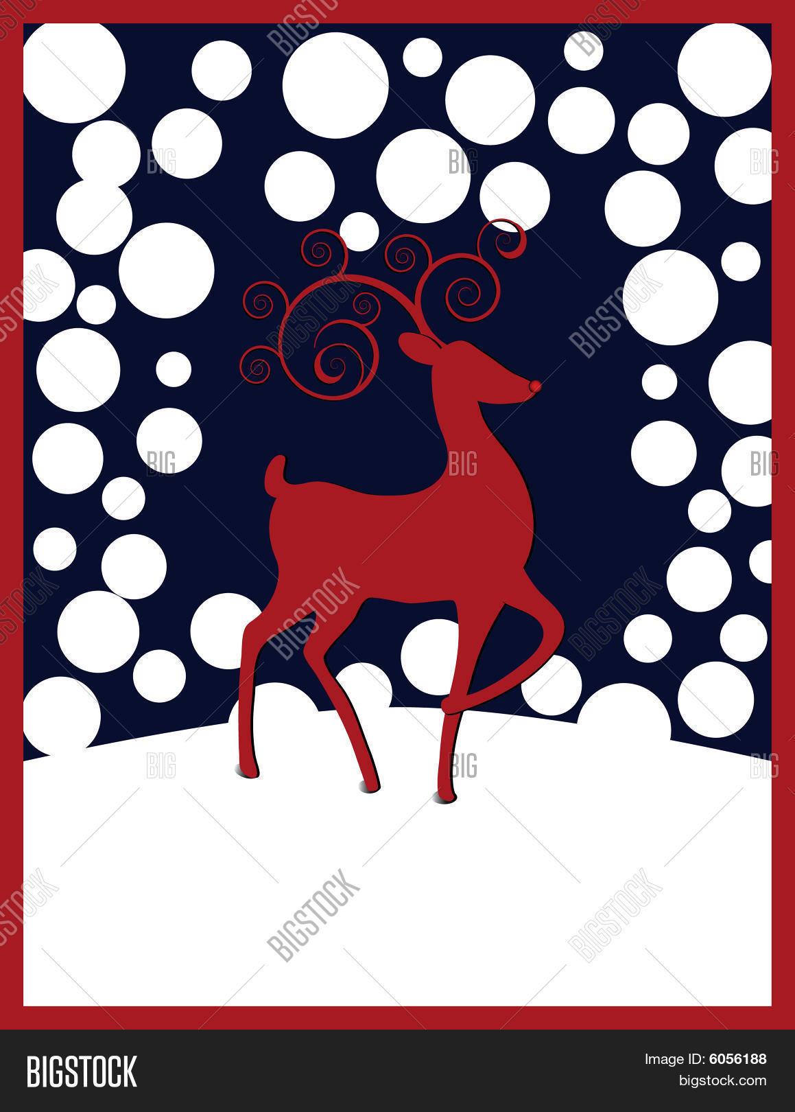 Red-nosed Reindeer Vector &amp; Photo (Free Trial) | Bigstock