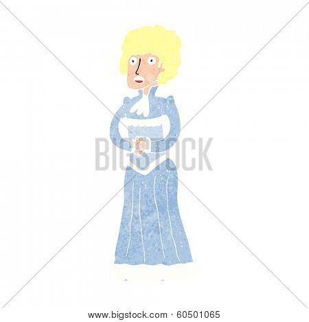 cartoon shocked victorian woman