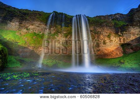 Seljalandfoss waterfall.