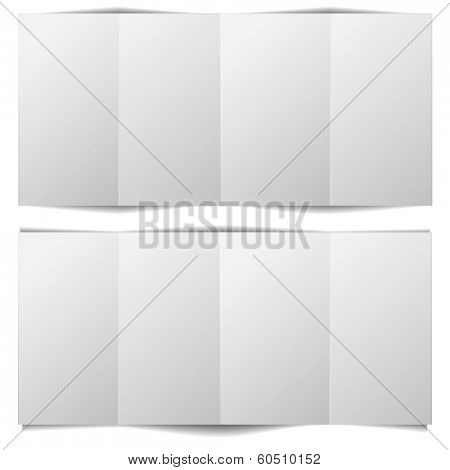 detailed illustration of a blank brochure template, eps10 vector