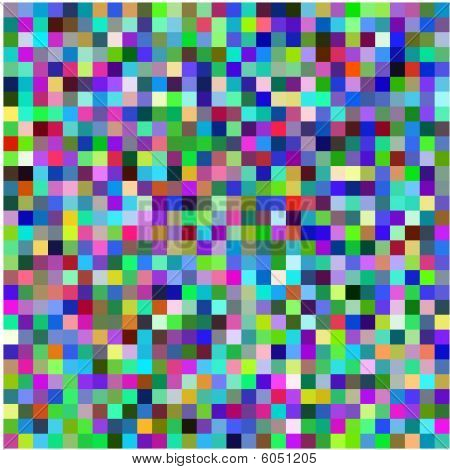 Patrón abstracto multicolor de pixel retro