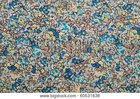 Texture Of Silk Fabric With A Pattern