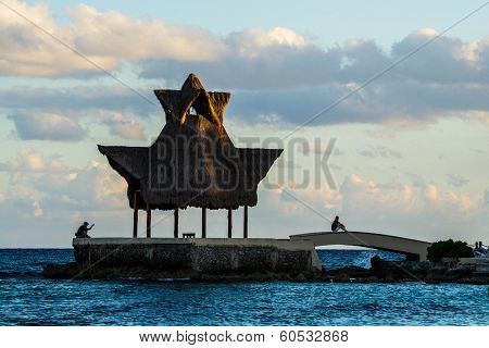 A beautiful, oceanside gazebo.