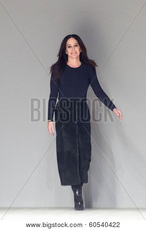 NEW YORK-FEB 8: Designer Jill Stuart at the Jill Stuart fashion show during Mercedes-Benz Fashion Week Fall 2014 at Lincoln Center on February 8, 2014 in New York City.