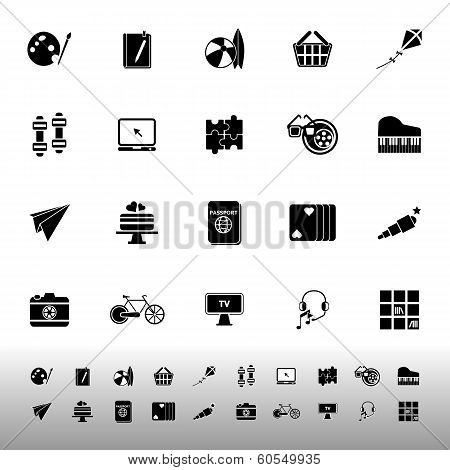 Hobby Icons On White Background