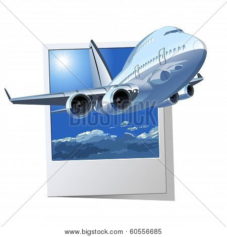 Vector Cartoon Airliner
