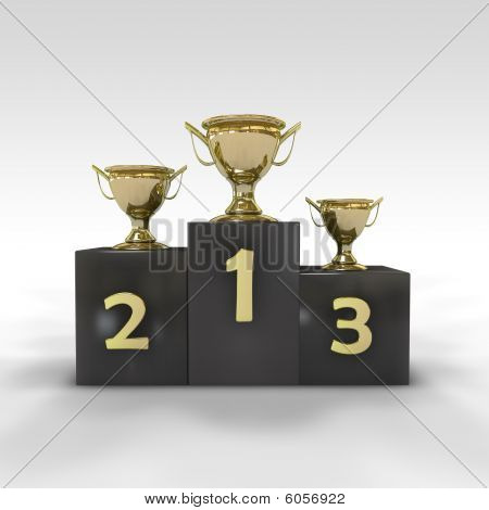 Winner trophey podiet