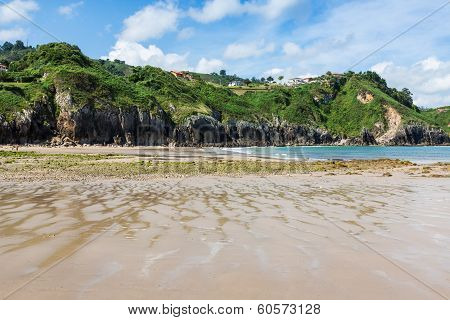 Beautiful Beach of Pechon Cantabria  .Spain .Europa.